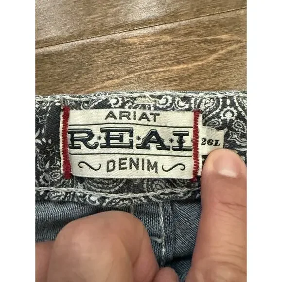 Ariat Real Denim Womens Blue Denim Low Rise Casual Jeans Size 26L *Flaws* - Picture 6 of 13